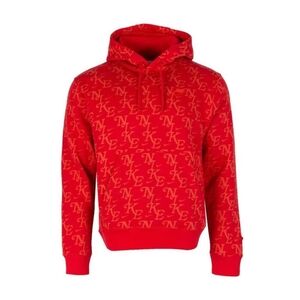 Nike Sportswear Club Fleece Print Hoodie In Red